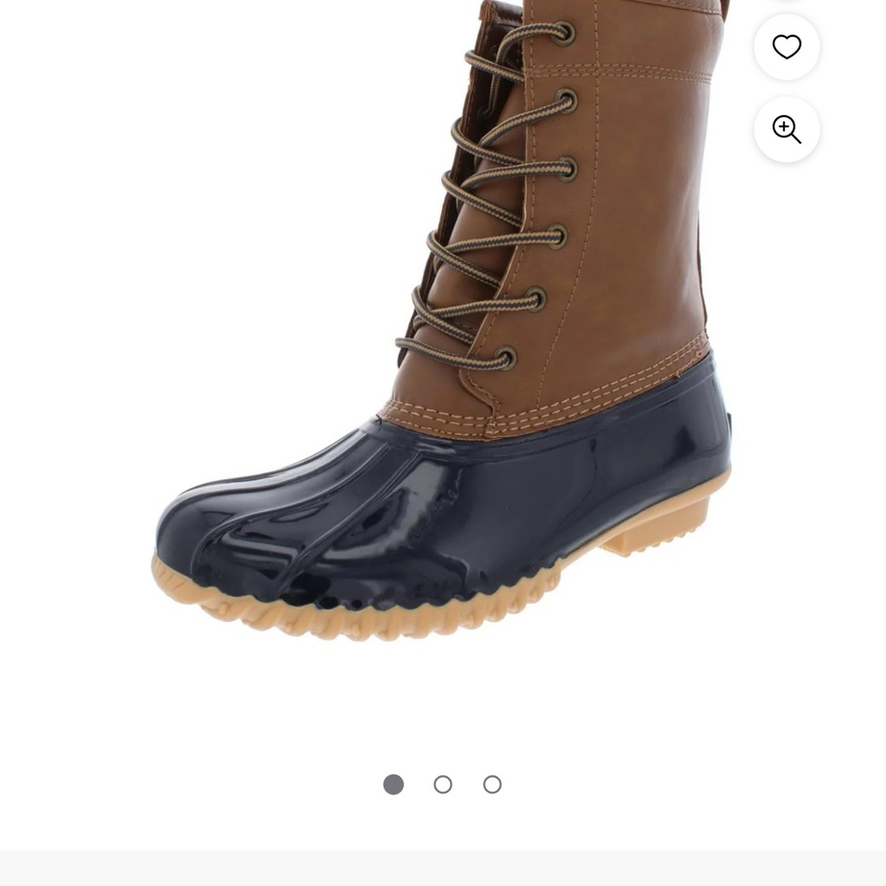Sporto Womens Ariel Faux Leather Ankle Rain Duck Boots Size 8 1/2